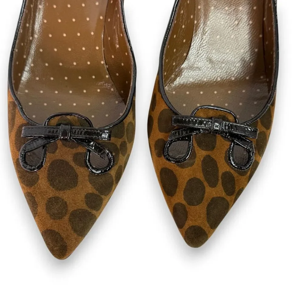 Moschino Cheap And Chic | Brown and Dk Brown Spotted Giraffe Kitten Heel | Sz 8